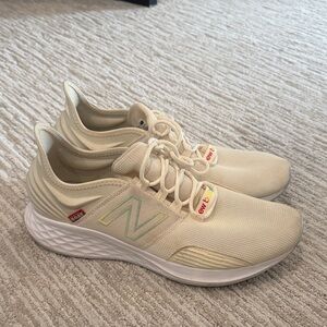 New Balance Cream and White Sneakers